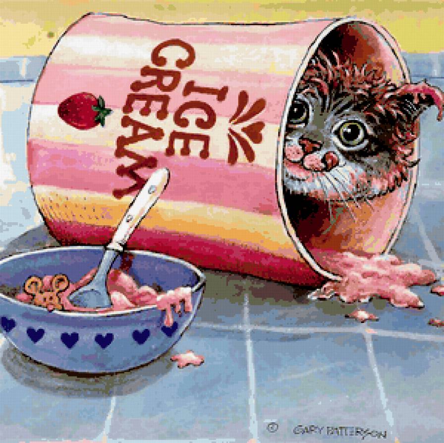 Кот - кот, мороженое - предпросмотр