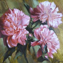 Схема вышивки «Пионы»