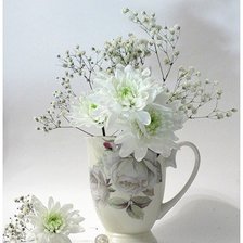 Схема вышивки «белый натюрморт»