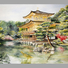Схема вышивки «китайский пейзаж»