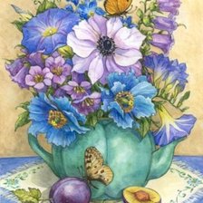 Схема вышивки «васильки»