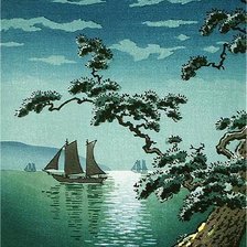 Схема вышивки «ночь в Японии»