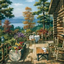 Пейзаж, дворик