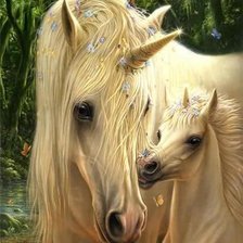 Схема вышивки «Единороги»