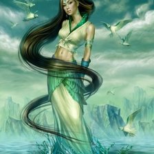 Схема вышивки «Девушка»