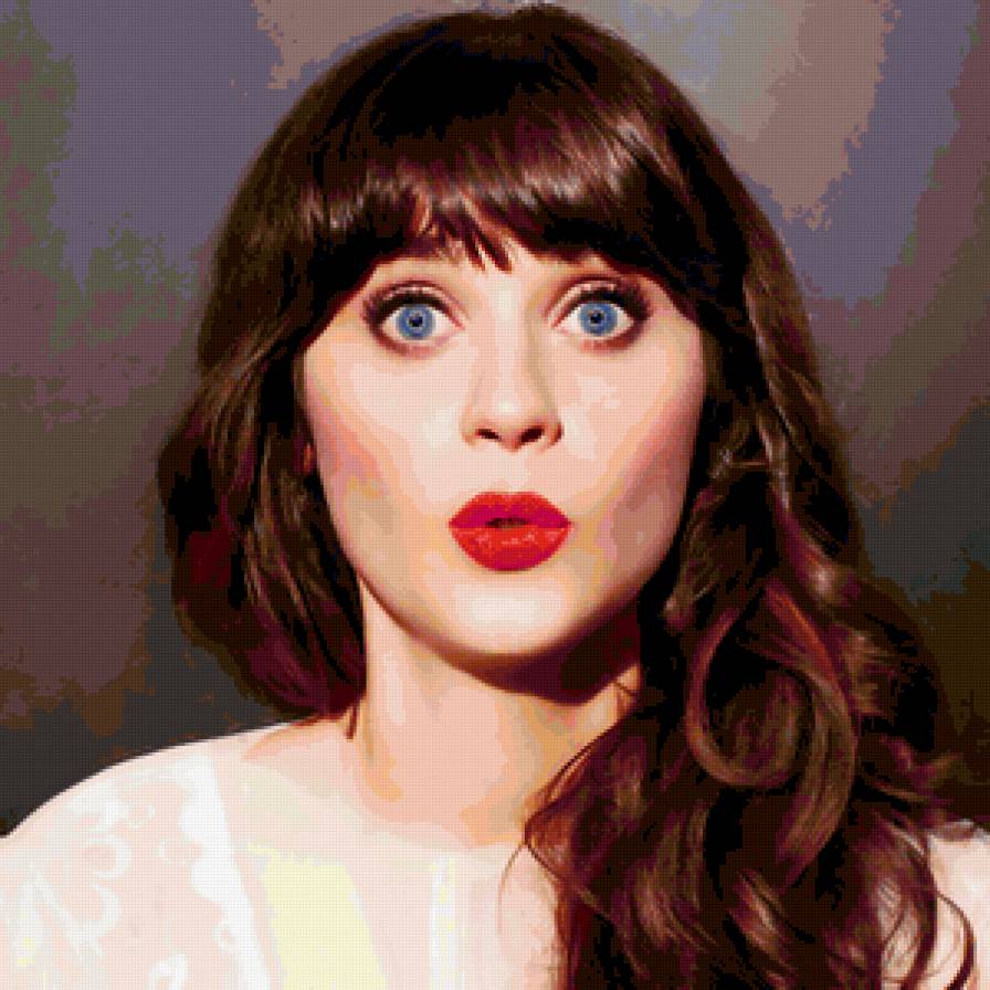 Зои Дешанель - голубой, зои дешанель, красота, женщина, глаза, 500 дней лета, актриса - предпросмотр