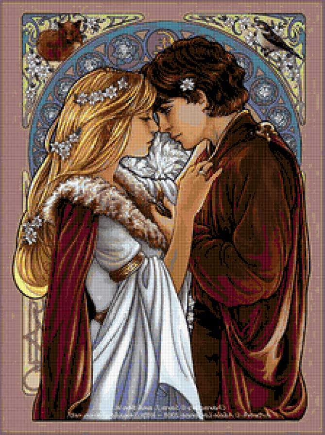 пара - живопись, картина, двое, любовь, чувства, страсть, пара, портрет - предпросмотр