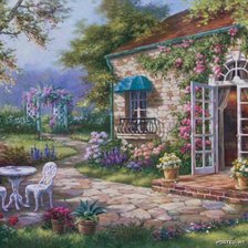 Схема вышивки «райский уголок»