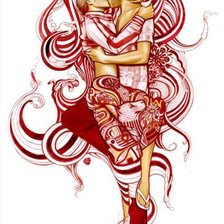 Схема вышивки «Страстная парочка»