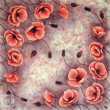 Схема вышивки «Сумеречные маки»