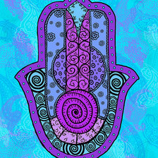 Схема вышивки «рука Фатимы»