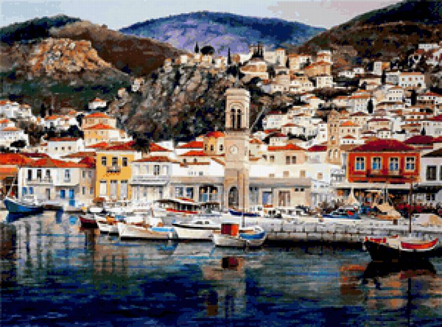 Гидра, Греция. - греция, пейзаж., острова, набережные - предпросмотр