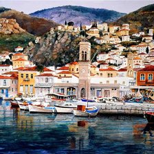 Схема вышивки «Гидра, Греция.»