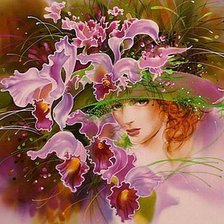 Схема вышивки «девушка»