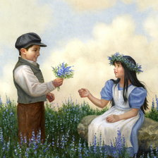 Схема вышивки «Дети»