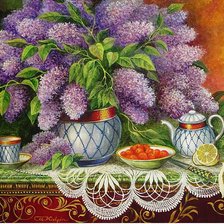 Схема вышивки «Сирень»