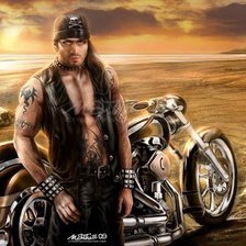 Схема вышивки «Байкер»