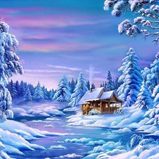 Схема вышивки «зимняя сказка»