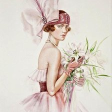 Схема вышивки «Девушка»