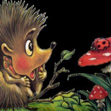 Схема вышивки «Ежик и солнышко»