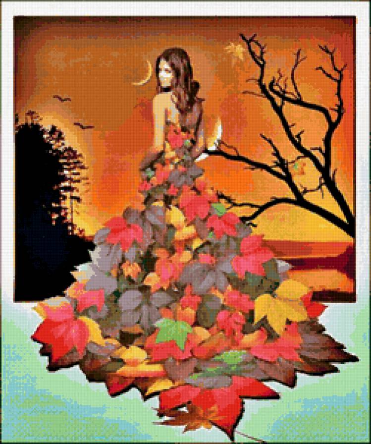 девушка-осень - осень - предпросмотр