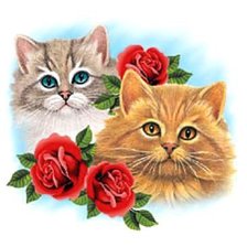 Схема вышивки «кошечки»