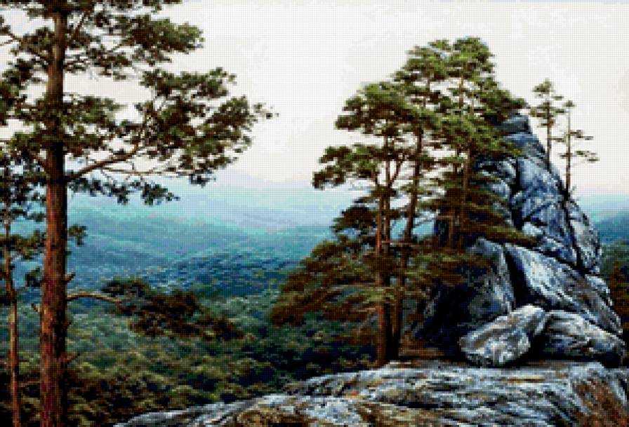 Пейзаж, лес, горы - пейзаж, горы, лес - предпросмотр