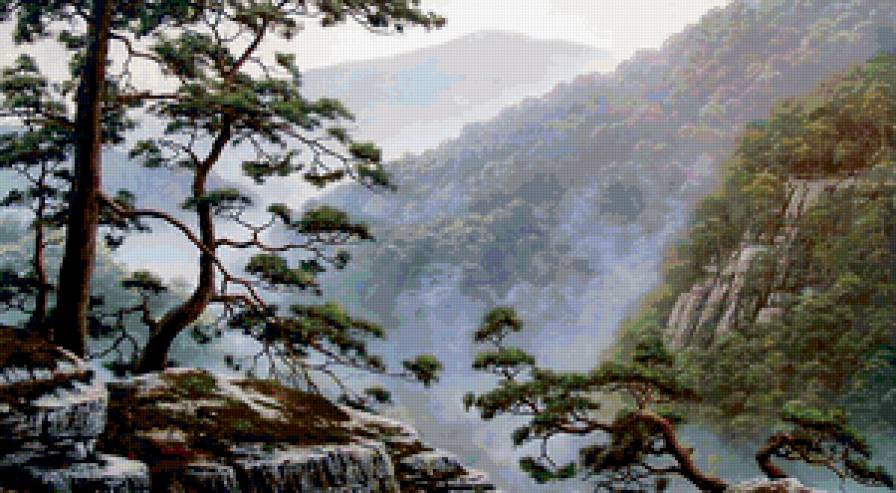 Пейзаж, лес, горы - пейзаж, горы, лес - предпросмотр