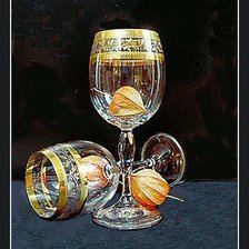 Схема вышивки «Физалис в бокале»