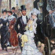 Схема вышивки «ретро свадьба»