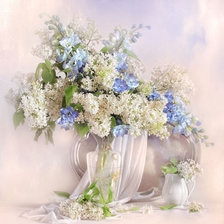 Схема вышивки «натюрморт сирень»