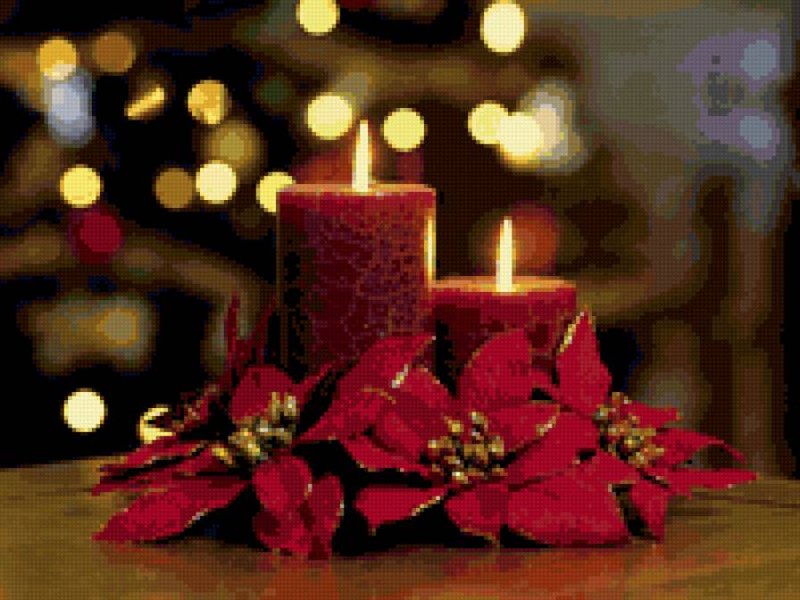 Рождество - рождество, свечи, огонь - предпросмотр