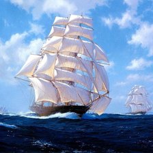 Схема вышивки «Корабль»