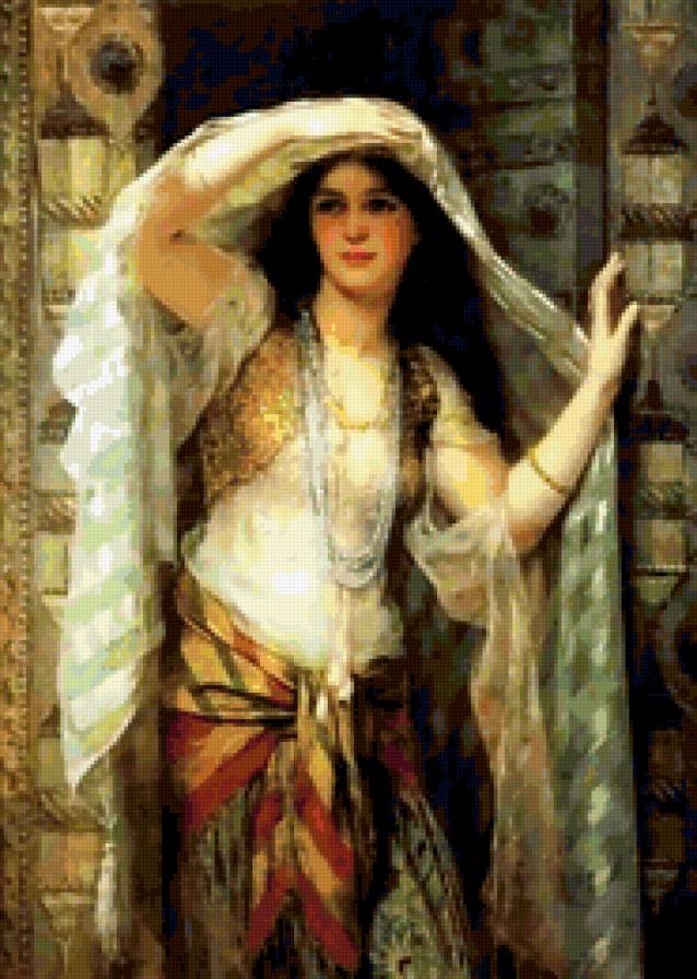 дева - картина, искусство, девушка, живопись - предпросмотр