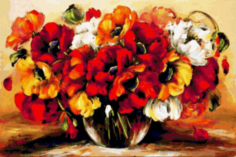 маки - картина, живопись, цветы, маки, букет, натюрморт, мак - предпросмотр