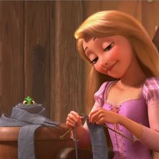 Схема вышивки «Рапунцель и Паскаль»