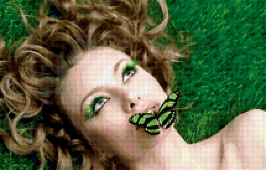 006 - бабочка, девушка, нежность - предпросмотр