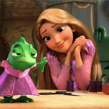 Схема вышивки «Платье у Рапунцели»