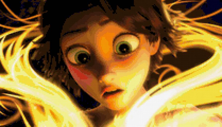 Солнце яркий луч - рапунцель, сияние, короткие волосы - предпросмотр