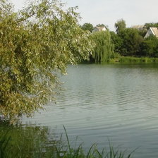 Схема вышивки «осень, река»