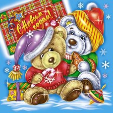 Схема вышивки «мишки»