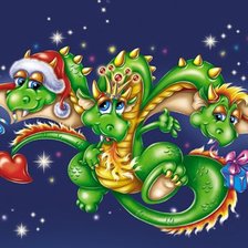 Схема вышивки «дракон»