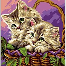 Схема вышивки «кошки»