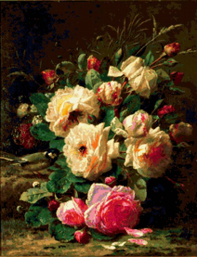 розы   ( картины французких художников) - картина - предпросмотр