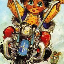 Схема вышивки «мотоциклист»