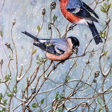 Схема вышивки «Зимний пейзаж»