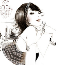 Схема вышивки «девушка (картины французких художников)»