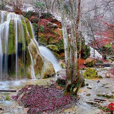 Схема вышивки «водопад серебряные струи»