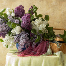 Схема вышивки «сирень (картины французких художников)»