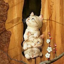 Схема вышивки «Котята»